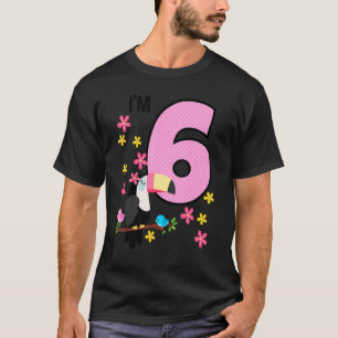 Toucan 6e verjaardag 6 Jaar Oud Verjaardags Meisje T-shirt