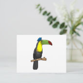 Toucan als politieagent briefkaart (Staand voorkant)