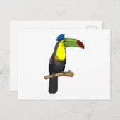 Toucan als politieagent briefkaart (Voorkant / Achterkant)