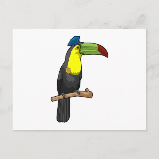 Toucan als politieagent briefkaart (Voorkant)