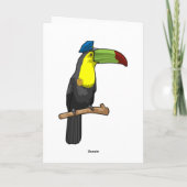 Toucan als politieagent kaart (Achterkant)