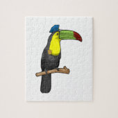 Toucan als politieagent legpuzzel (Verticaal)