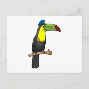 Toucan als politieagent politie briefkaart