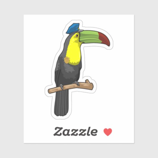 Toucan als politieagent sticker (Vel)