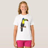 Toucan als politieagent t-shirt (Voorkant volledig)