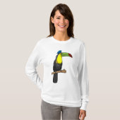 Toucan als politieagent t-shirt (Voorkant volledig)