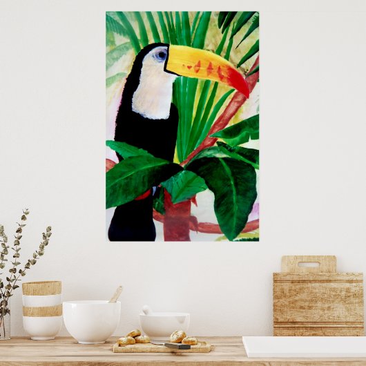 Toucan Amazon Oerwoud Exotic Wildlife Bird Poster (Keuken)