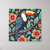 Toucan Batik Art Canvas Afdruk (Voorkant)