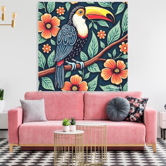 Toucan Batik Art Canvas Afdruk (Insitu (Woonkamer))