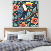 Toucan Batik Kunst Canvas Afdruk (Insitu (Slaapkamer))