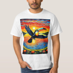 Toucan bij zonsondergang t-shirt