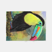 Toucan Bird Baby Fleece Deken (Voorkant (Horizontaal))
