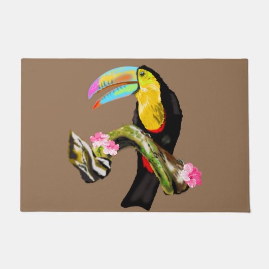 Toucan Bird Doormat - Uw kleuren Deurmat (Voorkant)