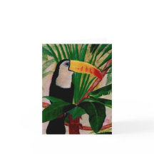 Toucan Bird Exotic Oerwoud Art Note Kaart