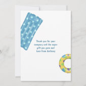 Toucan Bird Floatie Pool Birthday Bedankkaart (Achterkant)