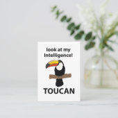 Toucan Bird Funny Tropical Visitekaartje (Staand voorkant)