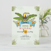 Toucan Bird Invitation Kaart (Staand voorkant)