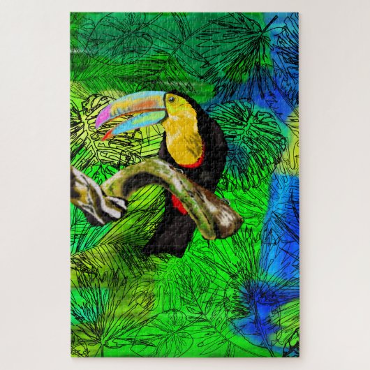 Toucan Bird Jigzaag Puzzle Toco Legpuzzel (Verticaal)