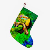 Toucan Bird Kerstkous Kleine Kerstsok (Voorkant (Hangend))