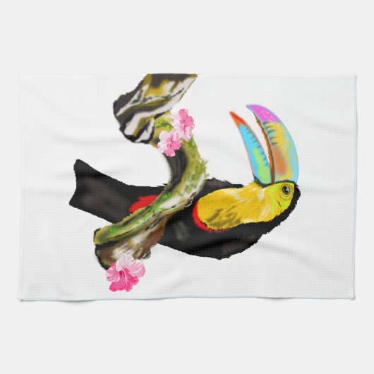 Toucan Bird Kitchen Towel Toco Theedoek (Horizontaal)