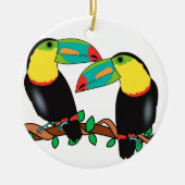 Toucan bird love art keramisch ornament (Voorkant)