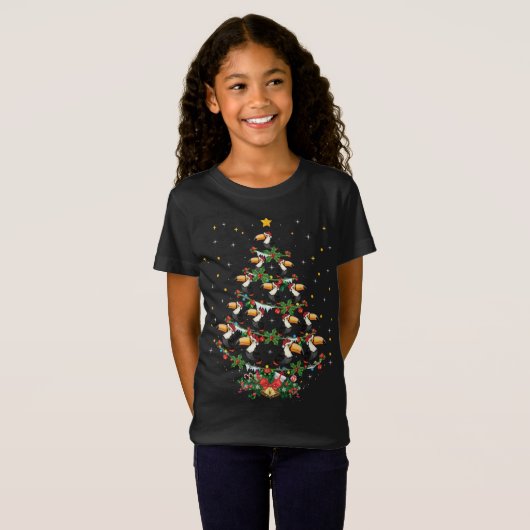 Toucan Bird Lover Xmas Tree Santa Hat Toucan Chris T-shirt (Voorkant volledig)