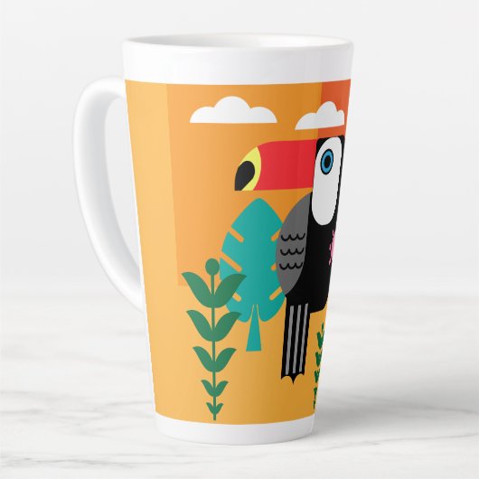 Toucan Bird Lovers Two-Tone Coffee Mok (Linkerhoek)