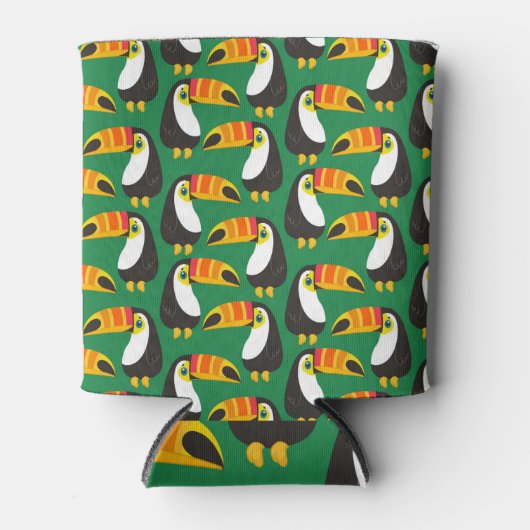 Toucan Bird Orange Beak Natural Green Animal Blikjeskoeler (Voorkant)