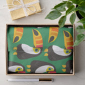 Toucan Bird Oranje Beak Natural Green Animal Tissuepapier (Geschenk)