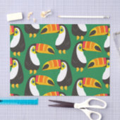 Toucan Bird Oranje Beak Natural Green Animal Tissuepapier (Craft)