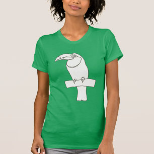 Toucan Bird Outline Tekening op t-shirts