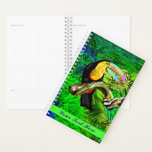 Toucan Bird Planner - Jouw tekst - Naam (Display)