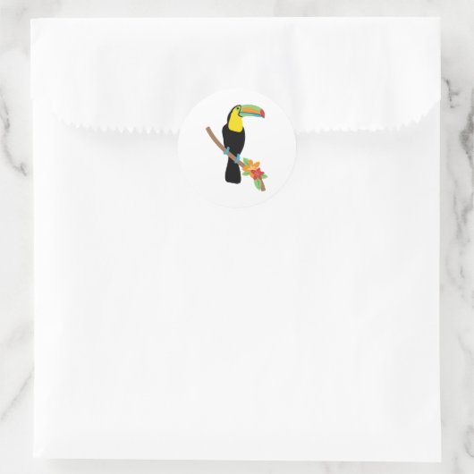 Toucan Bird Ronde Sticker (Tas)