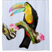 Toucan Bird Shower-gordijn - Aangepaste kleuren Douchegordijn (Voorkant)
