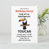 Toucan Bird Tropical Funny Verjaardag Kaart (Staand voorkant)