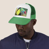 Toucan Bird Trucker Hat Toco Trucker Pet (In situ)