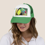 Toucan Bird Trucker Hat Toco Trucker Pet<br><div class="desc">Exotic Tropical Toco Toucan Bird - Painting Migned Watercolor Beautiful Colorful</div>