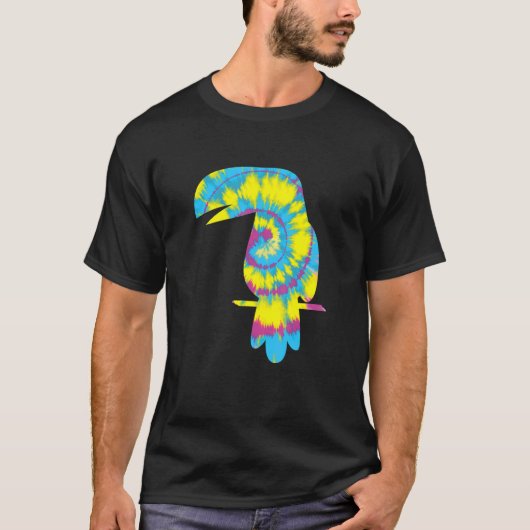 Toucan Bird Tye Die Tropical Animal Toucans Cute B T-shirt (Voorkant)