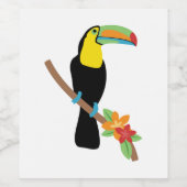 Toucan Bird Wijn Etiket (Enkel label)