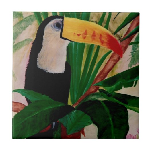 Toucan Bird Wildlife Oerwoud Tropical Tile Artwork Tegeltje (Voorkant)