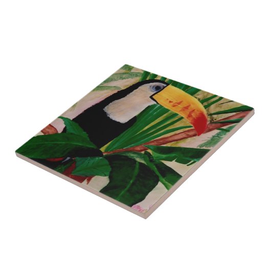Toucan Bird Wildlife Oerwoud Tropical Tile Artwork Tegeltje (Zijkant)