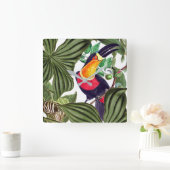 Toucan Bird Willife Animals blaast Wall Clock Vierkante Klok (Huis)