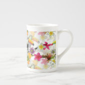 Toucan Birds, Passion Flowers, Plumeria Tropical B Porselein Kop (Rechts)
