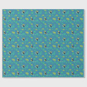 Toucan Blue en Green Tropical Rainforest Cadeaupapier (Vlak)