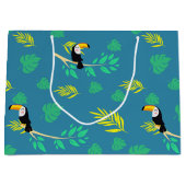Toucan Blue en Green Tropical Rainforest Groot Cadeauzakje (Voorkant)