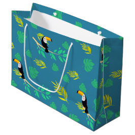 Toucan Blue en Green Tropical Rainforest Groot Cadeauzakje