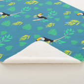 Toucan Blue en Green Tropical Rainforest Sherpa Deken (3/4)