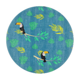 Toucan Blue en Green Tropical Rainforest Snijplank