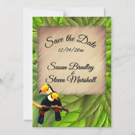 Toucan Bruiloft Save the Date Magnetische Uitnodiging