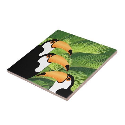 Toucan Ceramic Tile Tegeltje (Zijkant)